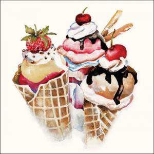 AMB.13318295 Ice cream papírszalvéta 33x33cm, 20db-os
