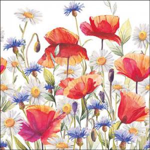 AMB.13318640 Poppies and cornflowers papírszalvéta 33x33cm, 20db-os