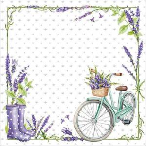 AMB.13318770 Lavender love papírszalvéta 33x33cm, 20db-os, levendula mintás