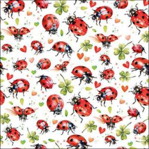 AMB.13318780 Ladybug flight papírszalvéta katicás, 33x33cm, 20db-os