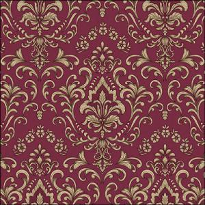 AMB.13319265 Baroque ornament bordeaux papírszalvéta 33x33cm, 20db-os