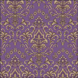 AMB.13319266 Baroque ornament purple papírszalvéta 33x33cm, 20db-os