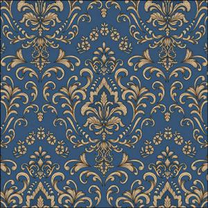 AMB.13319267 Baroque ornament blue papírszalvéta 33x33cm, 20db-os