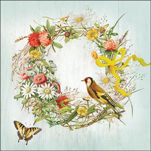 AMB.13319460 Wreath with ribbon papírszalvéta 33x33cm, 20db-os