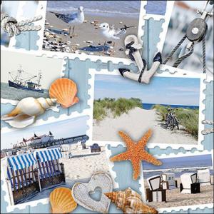 AMB.13319600 Beach memories papírszalvéta 33x33cm, 20db-os