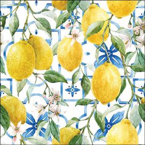 AMB.13319660 Mediterranean lemons papírszalvéta 33x33cm, 20db-os