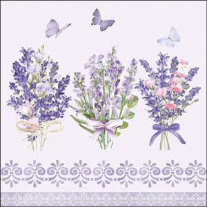 AMB.13319736 Lovely lavender lilac papírszalvéta 33x33cm, 20db-os