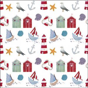 AMB.13319740 Nautical items papírszalvéta 33x33cm, 20db-os