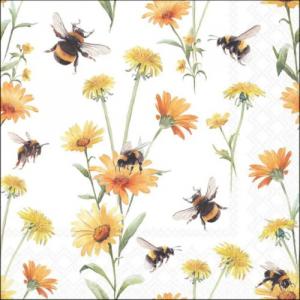 AMB.13320440 Busy bees papírszalvéta 33x33cm, 20db-os