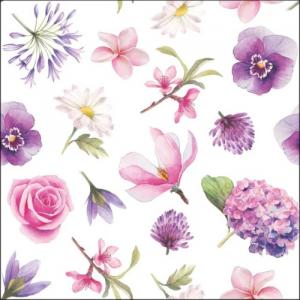 AMB.13320450 Flower heads papírszalvéta 33x33cm, 20db-os