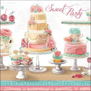 AMB.13320595 Sweet party papírszalvéta 33x33cm, 20db-os