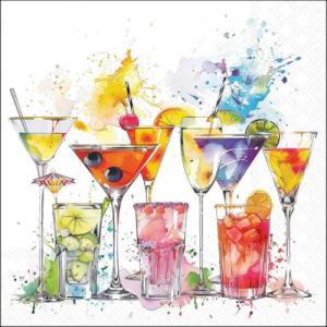 AMB.13320615 Splashing drinks papírszalvéta 33x33cm, 20db-os