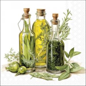 AMB.13320645 Oils and herbs papírszalvéta 33x33cm, 20db-os