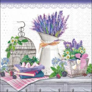 AMB.13320725 Lavender decoration papírszalvéta 33x33cm, 20db-os