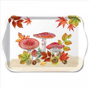 AMB.13716745 Fly agaric group műanyag kistálca 13x21cm