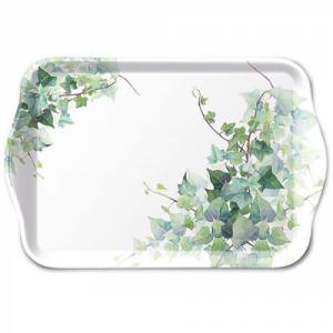 AMB.13717025 Hedera White műanyag kistálca 13x21cm, borostyán