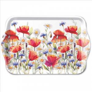 AMB.13718640 Poppies and cornflowers műanyag kistálca 13x21cm