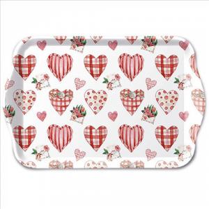 AMB.13719745 Lovely Hearts műanyag kistálca 13x21cm