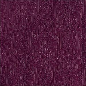 AMB.14014255 Elegance Berry dombornyomott papírszalvéta 40x40cm, 15db-os