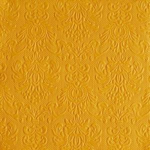 AMB.14014258 Elegance Ocher dombornyomott papírszalvéta 40x40cm,15db-os