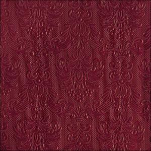 AMB.14017576 Elegance ruby red dombornyomott papírszalvéta 40x40cm,15db-os