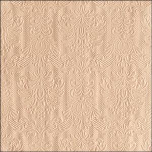 AMB.14018066 Elegance beige dombornyomott papírszalvéta 40x40cm,15db-os