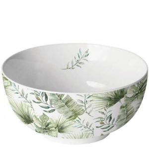 AMB.14818215 Jungle leaves white porcelántál 6,5x14cm