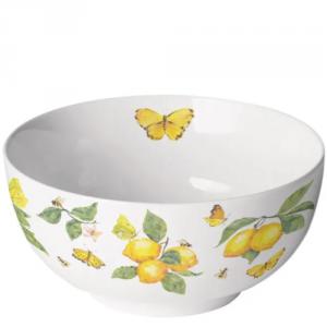 AMB.14820365 Fresh lemons white porcelántál 6,5x14cm