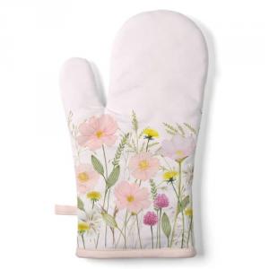 AMB.16420345 Pastel flowers pink edényfogó kesztyű 18x30cm, 100% pamut