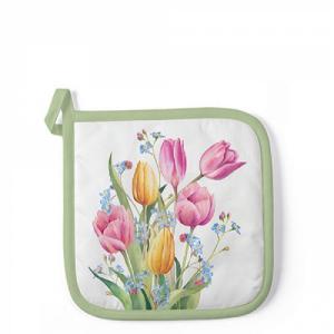 AMB.16517030 Tulips Bouquet edényalátét 20x20cm,100% pamut