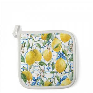 AMB.16519660 Mediterranean lemons edényalátét 20x20cm,100% pamut