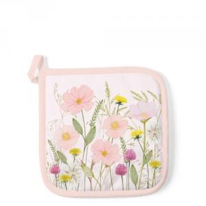 AMB.16520345 Pastel flowers pink edényalátét 20x20cm,100% pamut