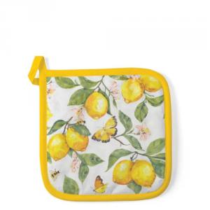 AMB.16520365 Fresh lemons white edényalátét 20x20cm,100% pamut