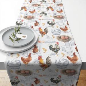 AMB.16615875 Chicken Farm asztali futó 40x150cm,100% pamut