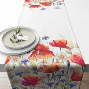 AMB.16618640 Poppies and cornflowers asztali futó 40x150cm,100% pamut