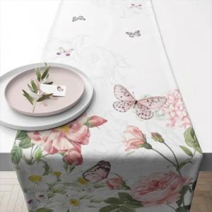 AMB.16620375 Amelia white asztali futó 40x150cm,100% pamut