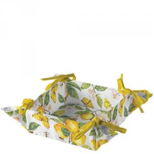 AMB.16920365 Fresh lemons white kenyérkosár 20x20x7cm, 100% pamut