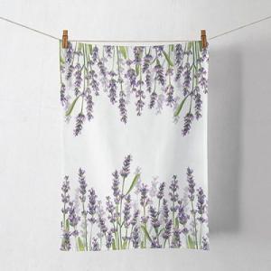 AMB.17815985 Lavender Shades White konyharuha 50x70cm, 100% pamut, levendula mintás