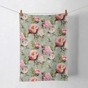 AMB.17818130 Peonies composition green konyharuha 50x70cm, 100% pamut