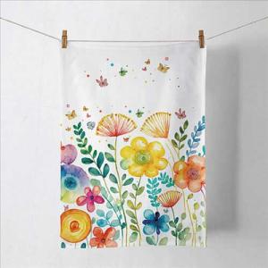 AMB.17818430 Vibrant spring white konyharuha 50x70cm,100% pamut