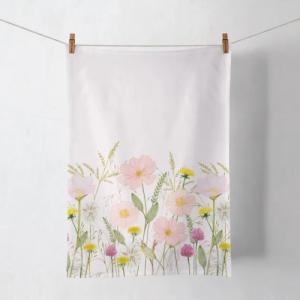 AMB.17820345 Pastel flowers pink konyharuha 50x70cm, 100% pamut