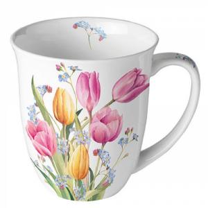 AMB.18417030 Tulips Bouquet porcelánbögre 0,4l