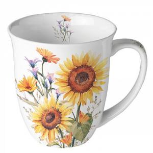 AMB.18417440 Sunflowers porcelánbögre 0,4l