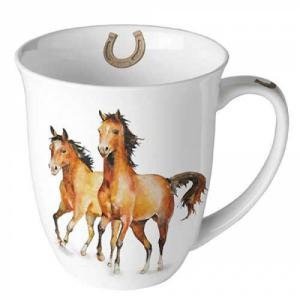 AMB.18418445 Wild horses porcelánbögre 0,4l