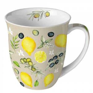 AMB.18418450 Olives and lemons  porcelánbögre 0,4l