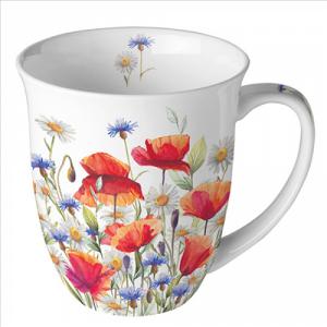 AMB.18418640 Poppies and Cornflowers porcelánbögre 0,4l