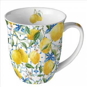 AMB.18419660 Mediterranean lemons porcelánbögre 0,4l