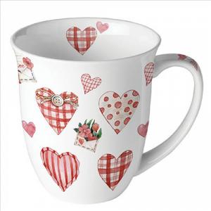 AMB.18419745 Lovely Hearts porcelánbögre 0,4l