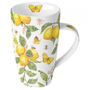 AMB.18920365 Fresh lemons white porcelánbögre 0,6l