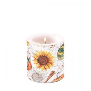 AMB.19215635 Pumpkins & Sunflowers átvilágítós gyertya 8x7,5cm